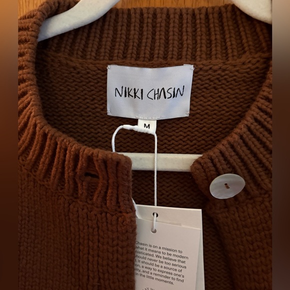 NWT- Nikki Chasin Shiloh Cardigan - mocha - Picture 2 of 5